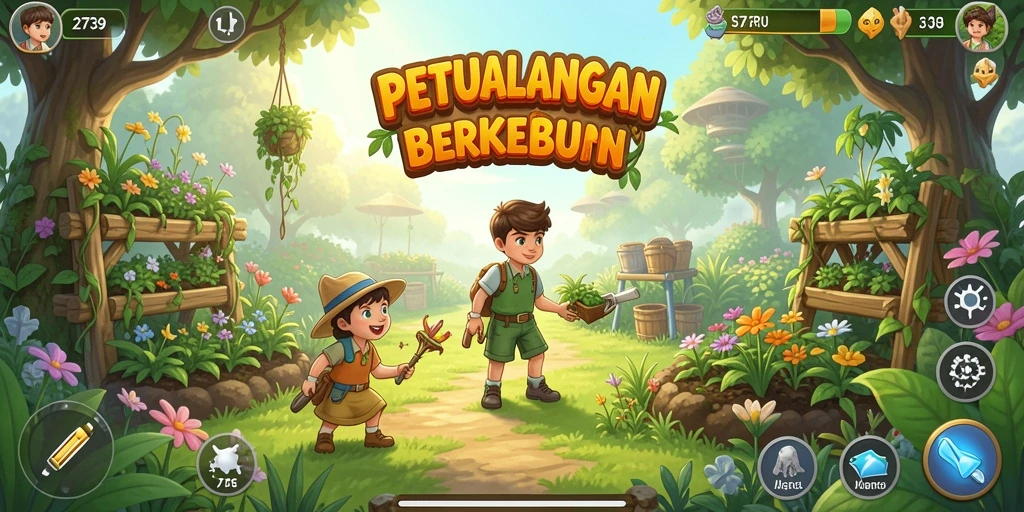 Tampilan gameplay seru di dunia pertanian 2739.