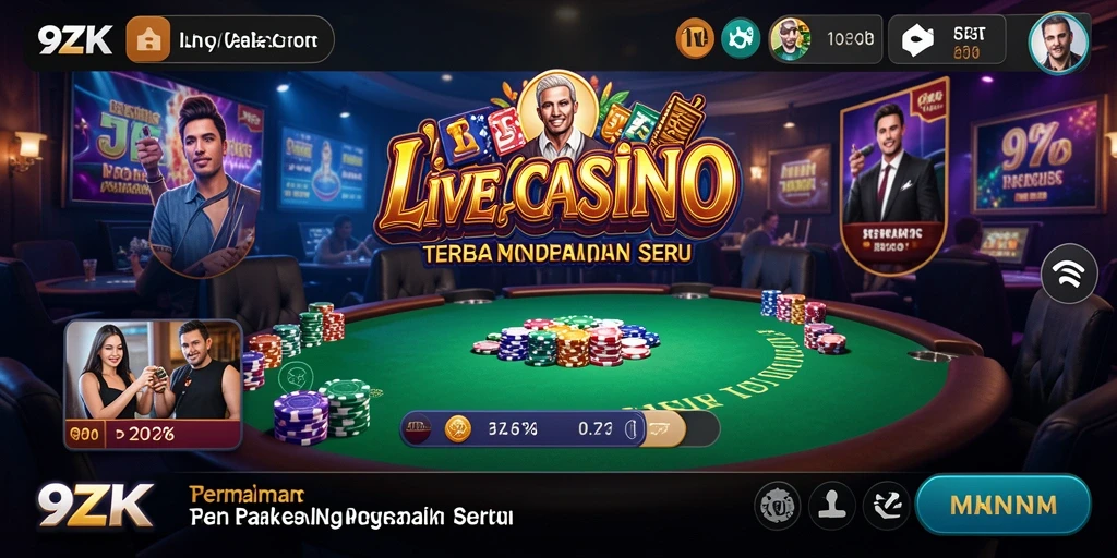 Screenshot menarik dari gameplay Live Casino di 9ZK.
