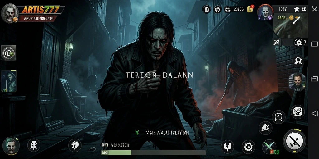 Tampilan gameplay menyeramkan dari ARTIS777 yang menarik dan menegangkan.