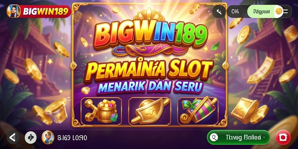 Screenshot gameplay <strong>BIGWIN189</strong> menampilkan mesin slot yang memikat.