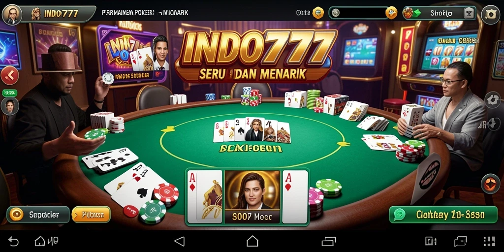 Tampilan gameplay Poker yang mengasyikkan di INDO777.