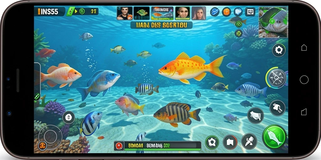 Tampilan menarik dari gameplay Tembak Ikan pada INS55.