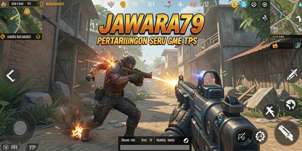 Screenshot JAWARA79 menampilkan aksi gameplay TPS yang mendebarkan.
