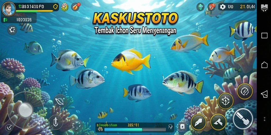 Gameplay KASKUSTOTO yang seru dalam menembak ikan.