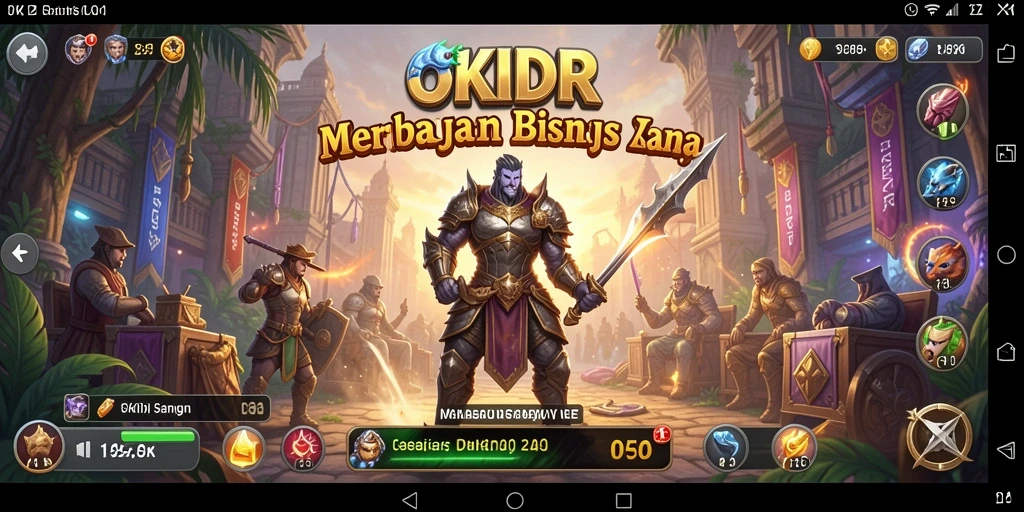 Screenshot gameplay OKIDR menampilkan keseruan membangun bisnis.