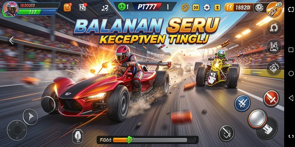 Tampilkan gameplay seru balapan di PT777 dengan berbagai lintasan.