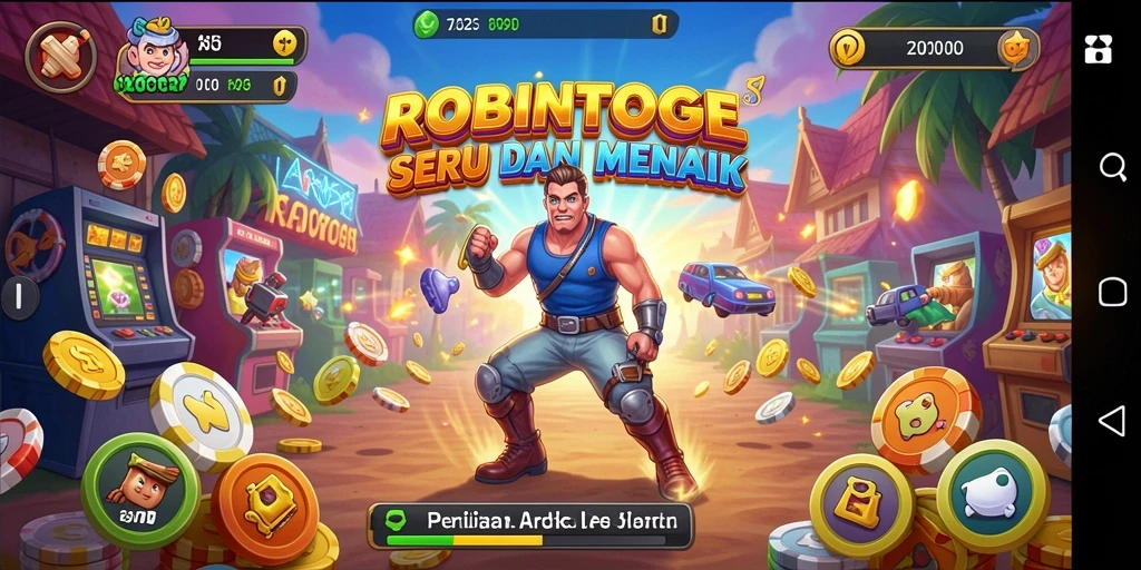 Tampilan gameplay <strong>ROBINTOGEL</strong> menampilkan aksi seru dan grafik menawan.