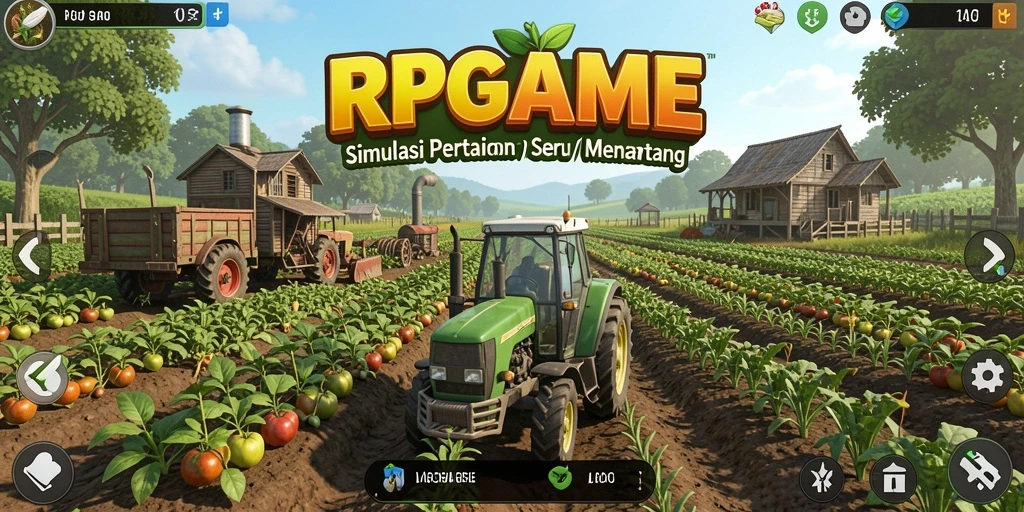 Tangkapan layar RPGAME menunjukkan gameplay pertanian yang menarik.