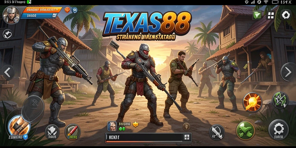 Tampilan menarik dari gameplay strategi TEXAS88.