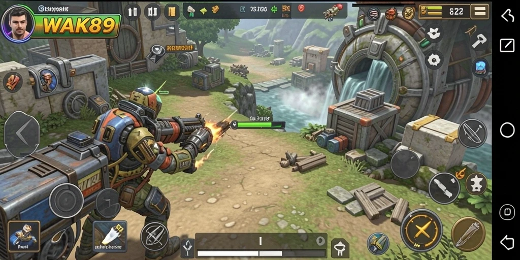 Tangkapan layar gameplay WAK89 dengan aksi strategi yang mendebarkan.